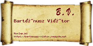 Bartánusz Viátor névjegykártya